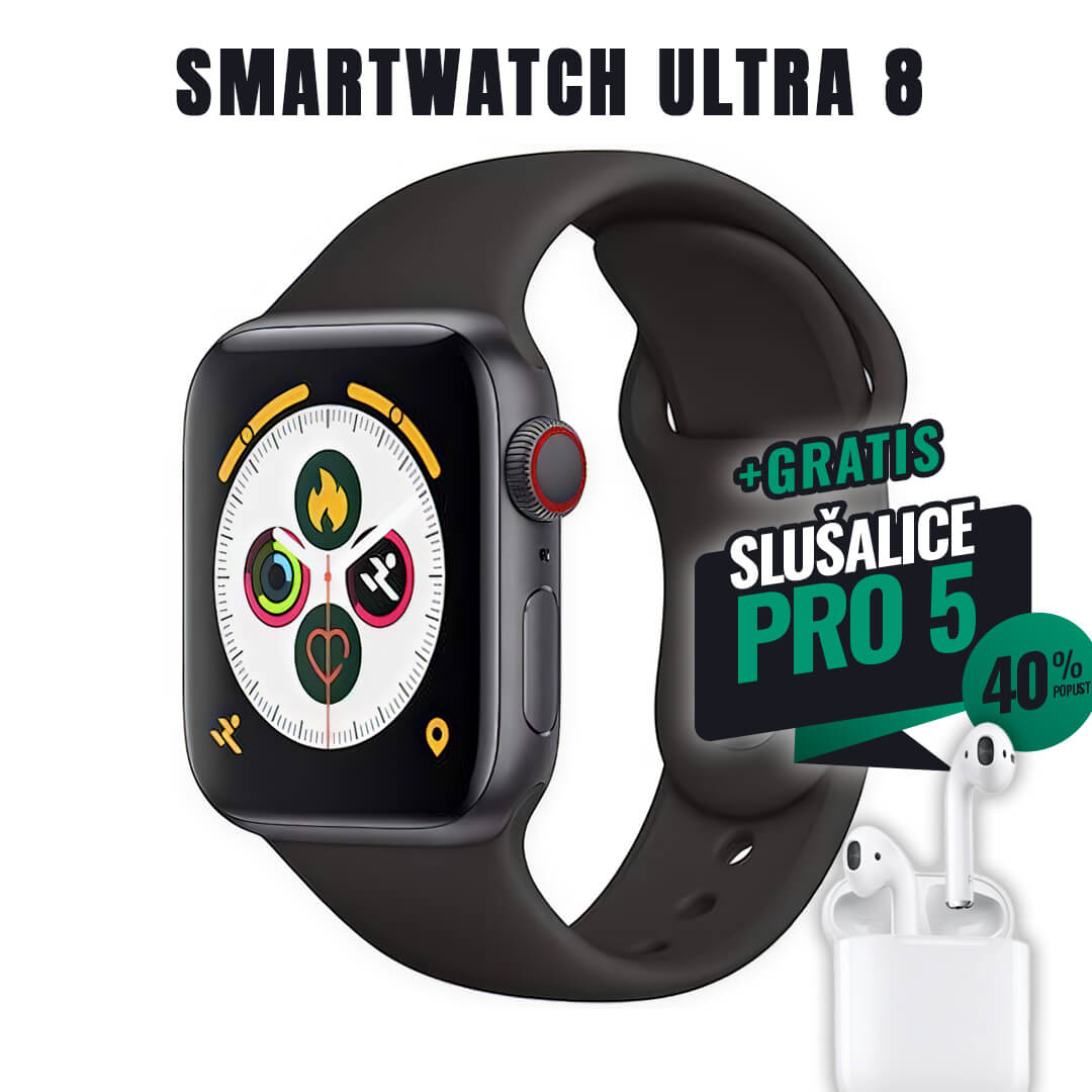 ULTRA 8 Smartwatch + GRATIS Slušalice Pro 5